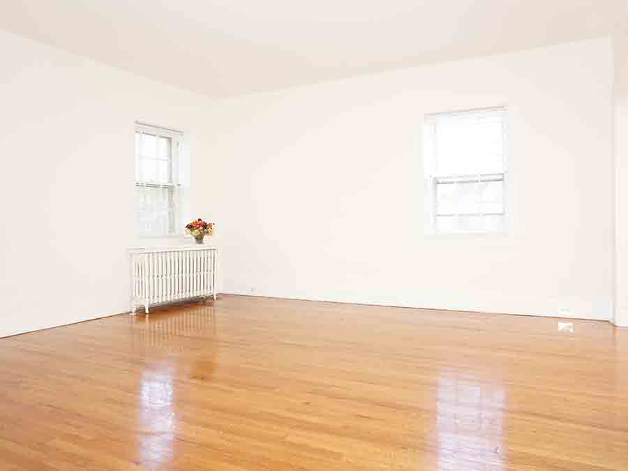 Unfurnished bedroom with wooden floors at Edgehill Court apartments in Bala Cynwyd, PA.
