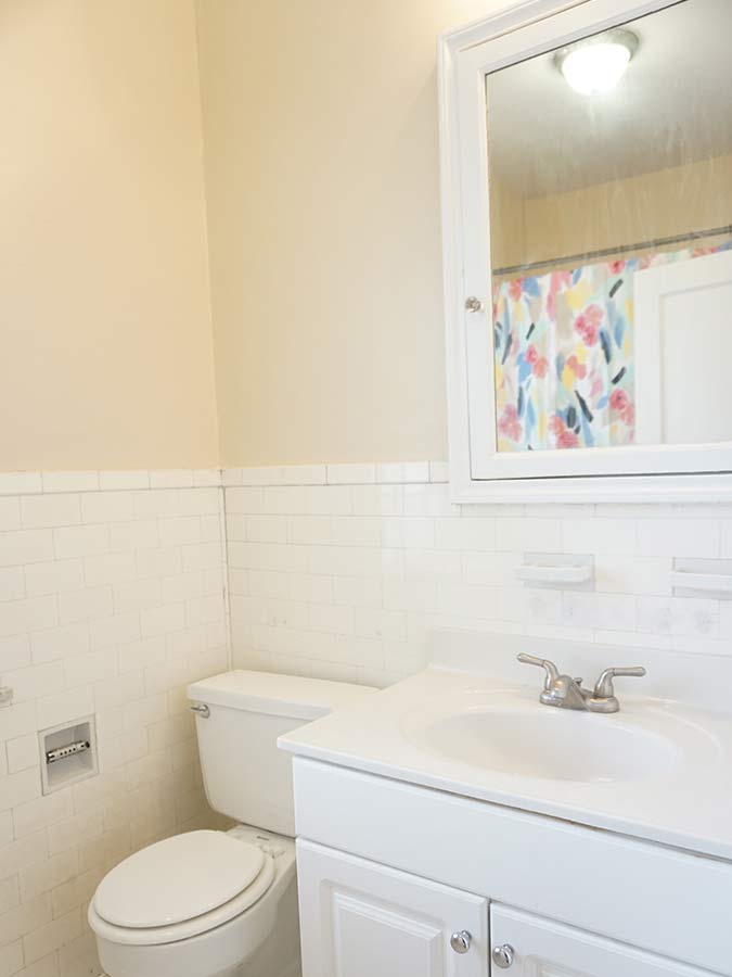 Bathroom in an apartment at Edgehill Court in Bala Cynwyd, PA.