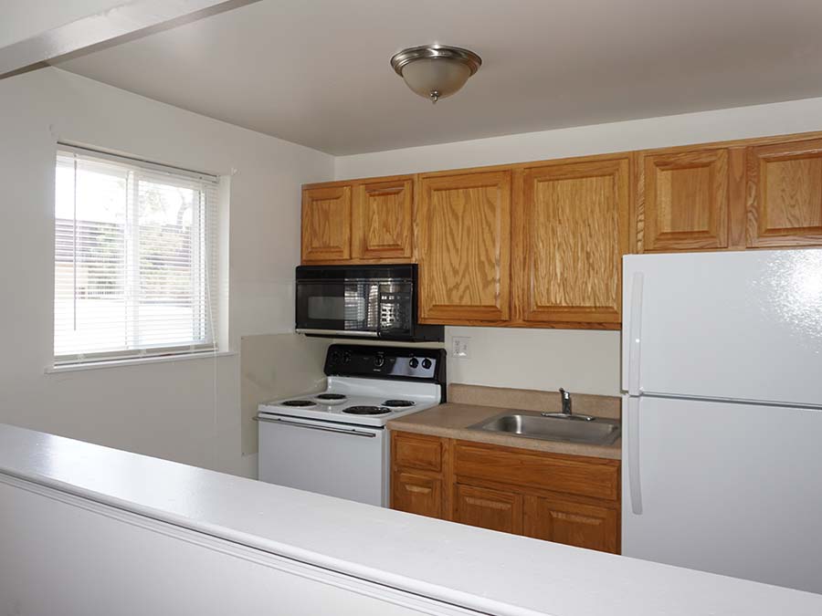 Kitchen area in an apartment at Landon Court in Lansdowne, PA.