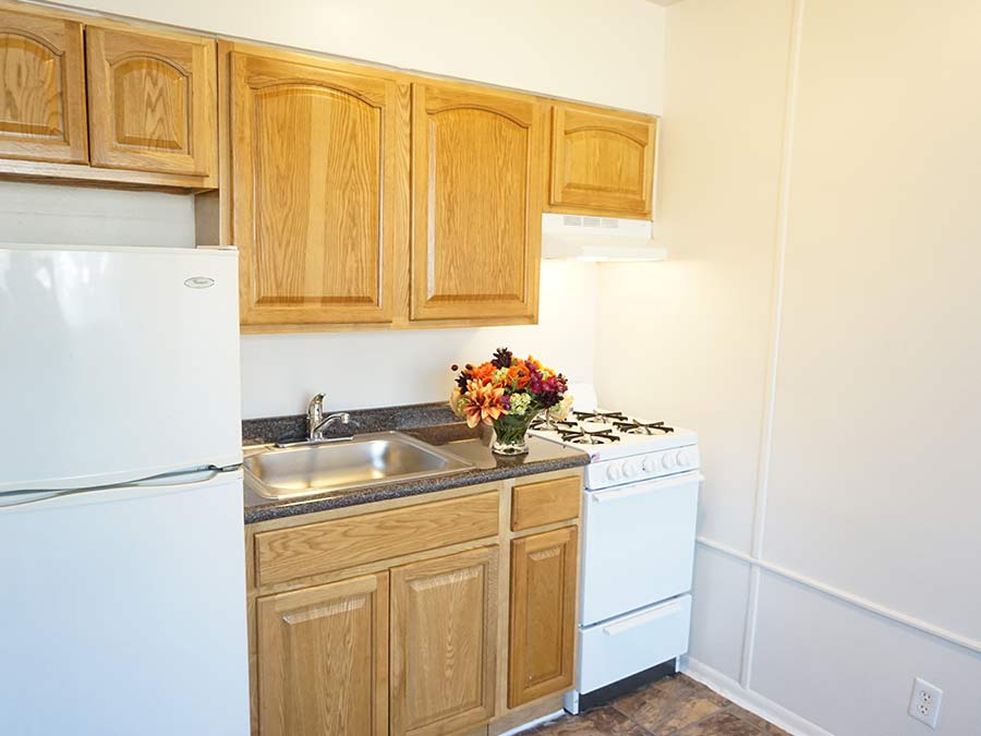 kitchen efficiency in Upper Darby apartment for rent at Ambassador Terrace