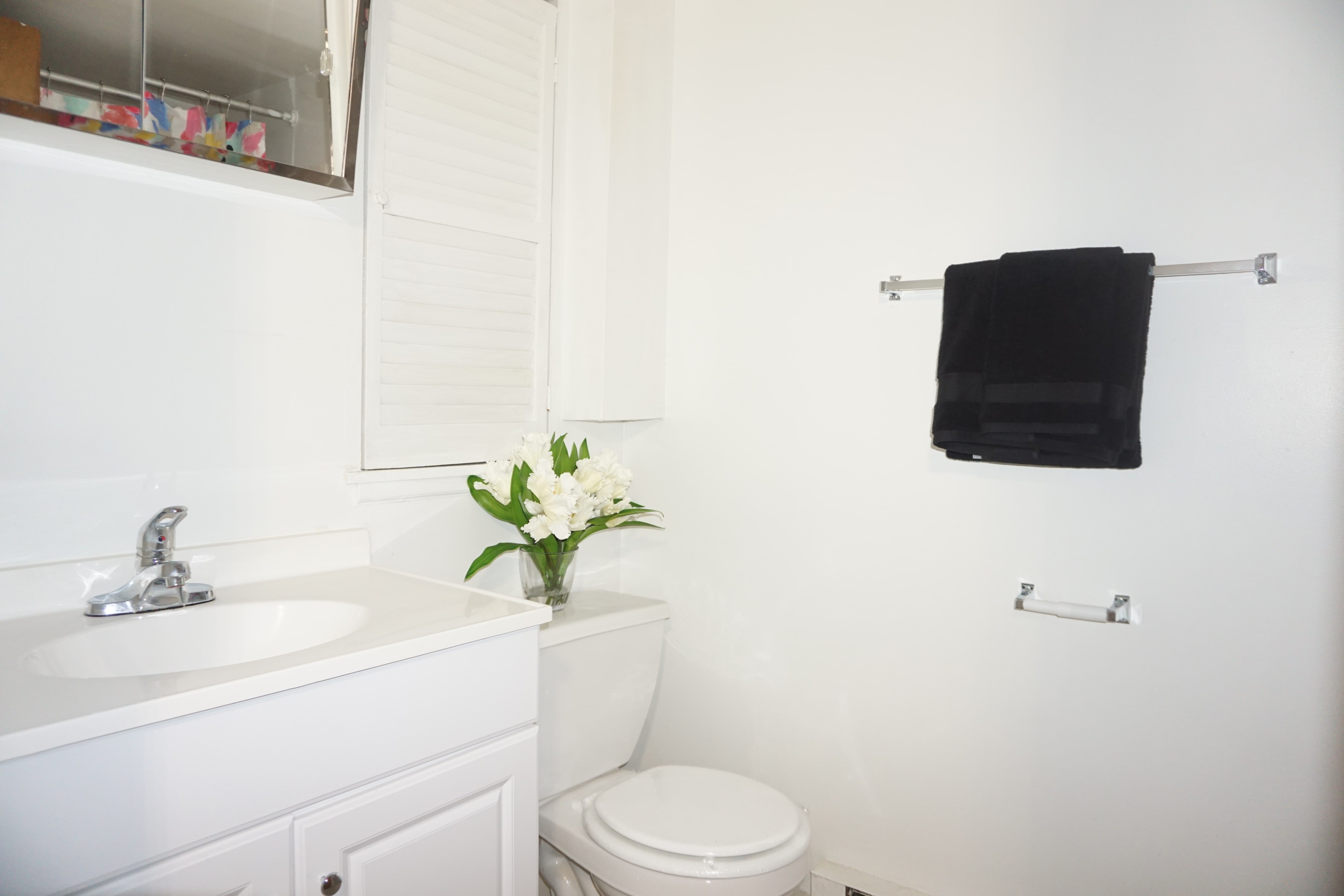 apartment bathroom at Bridgeport Suites residential community in Bridgeport, PA